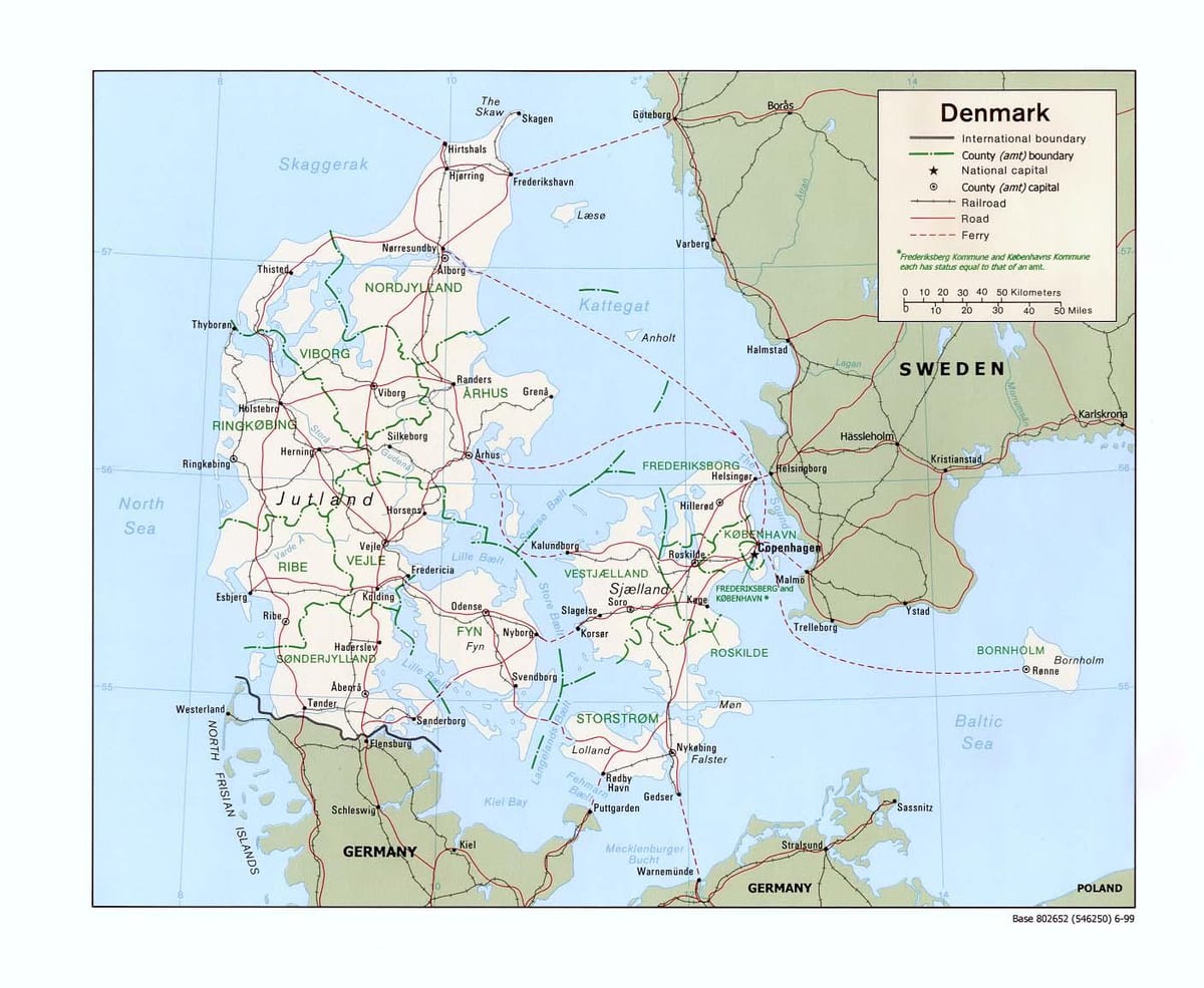 Peta denmark lautan pantai taman percutian