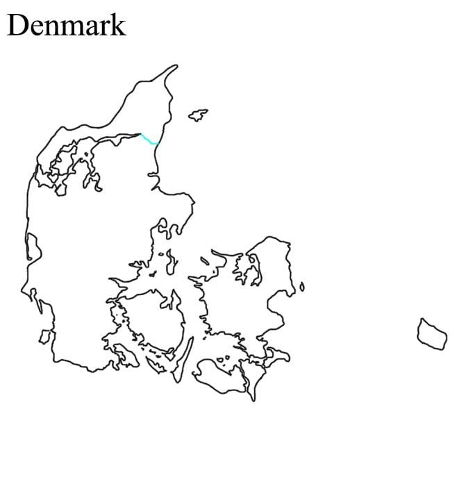 peta kosong denmark