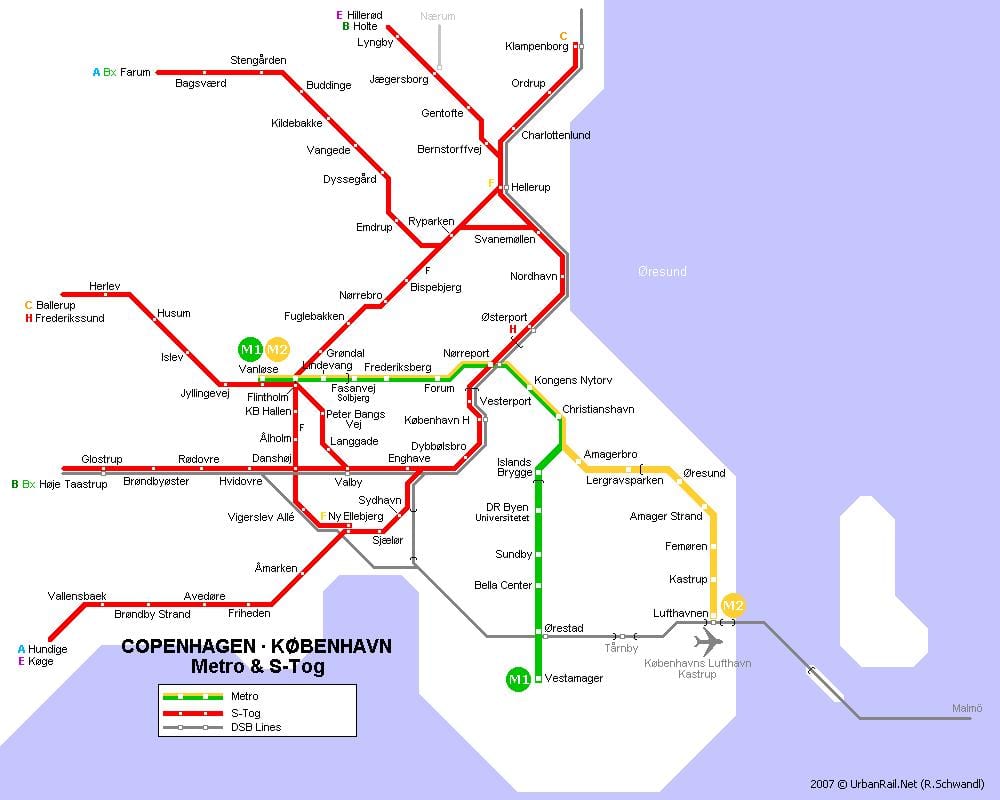 Peta denmark metro 