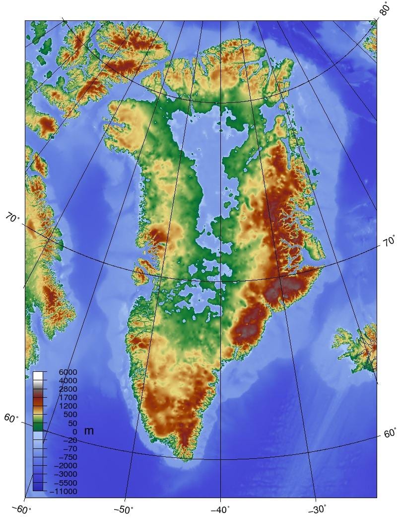 Peta denmark topografi