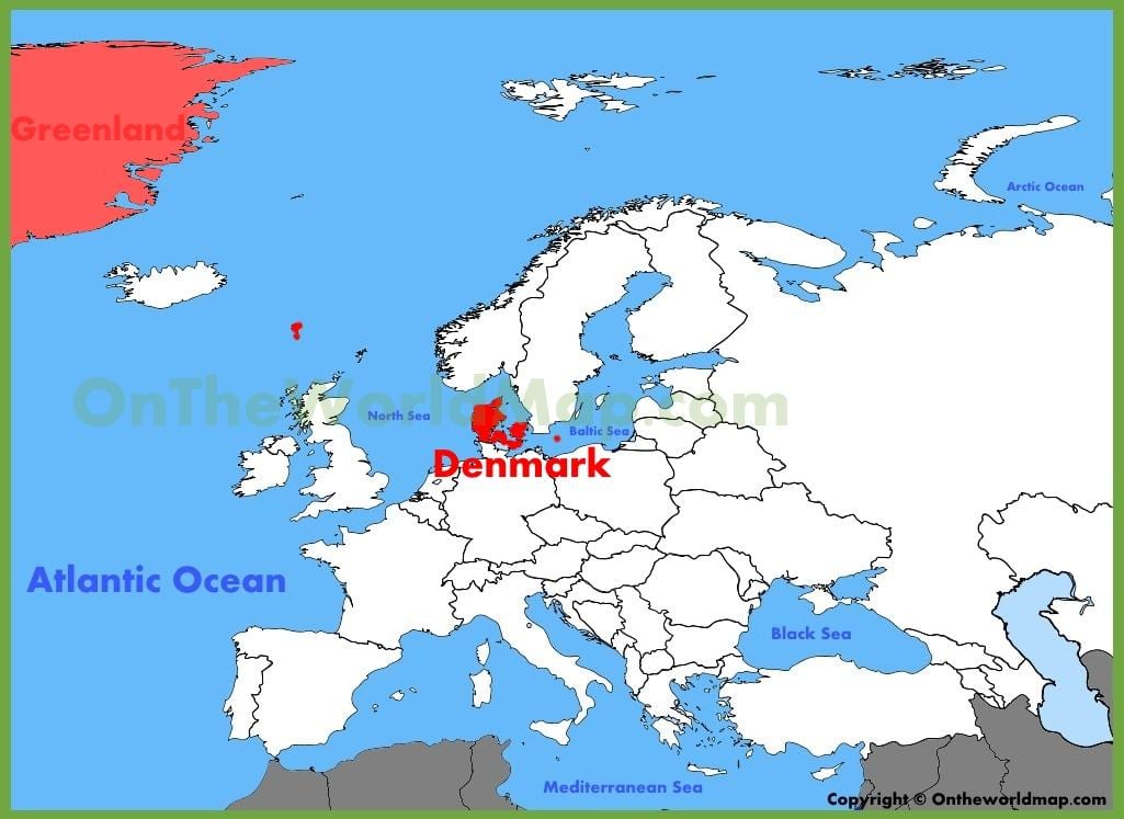 copenhagen denmark peta eropah