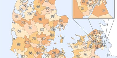 Denmark zip code peta